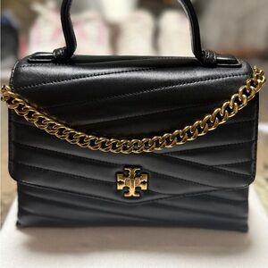 Tory Burch Black Chevron Shoulder Bag
